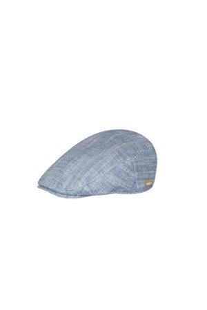 linnen flatcap Jarvis blauw