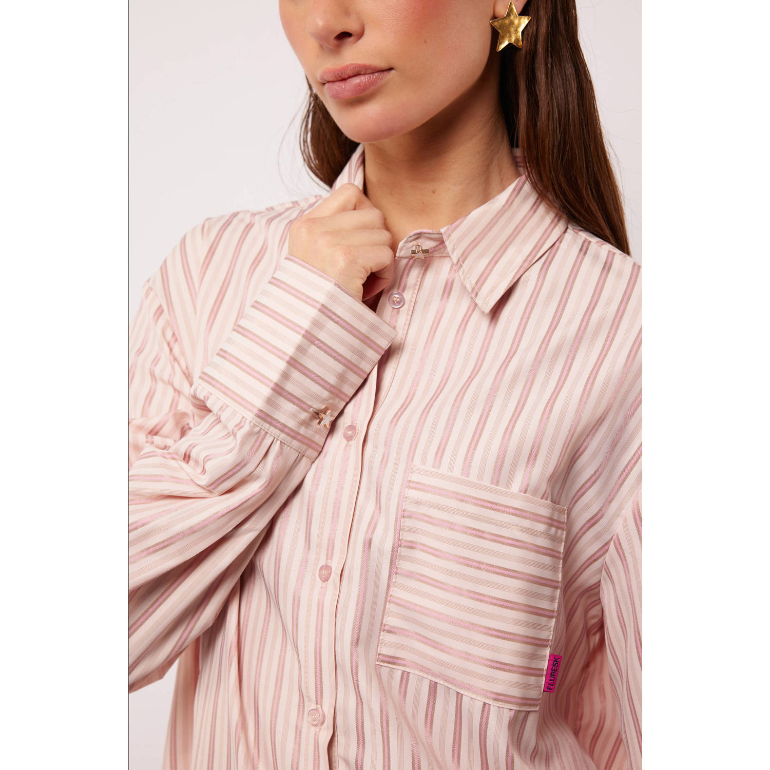 FLURESK blouse lichtroze