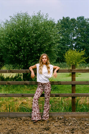 flared regular waist broek multi