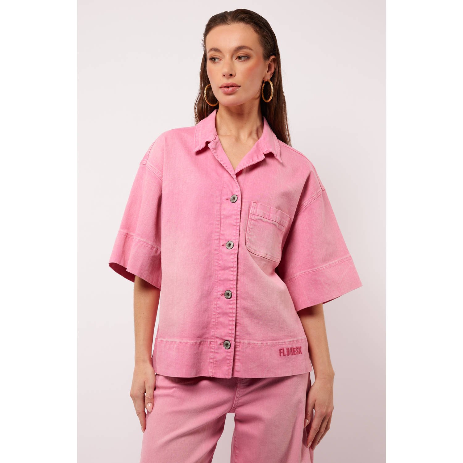 FLURESK blouse roze