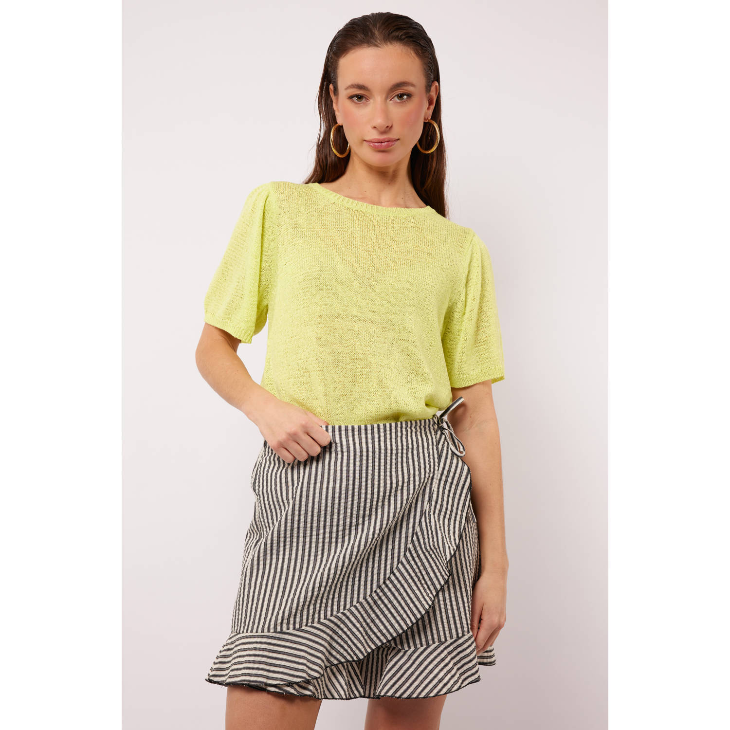 FLURESK top groen fijn gebreid