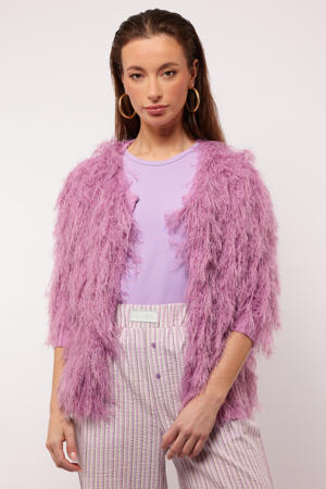 gebreid vest lavendel