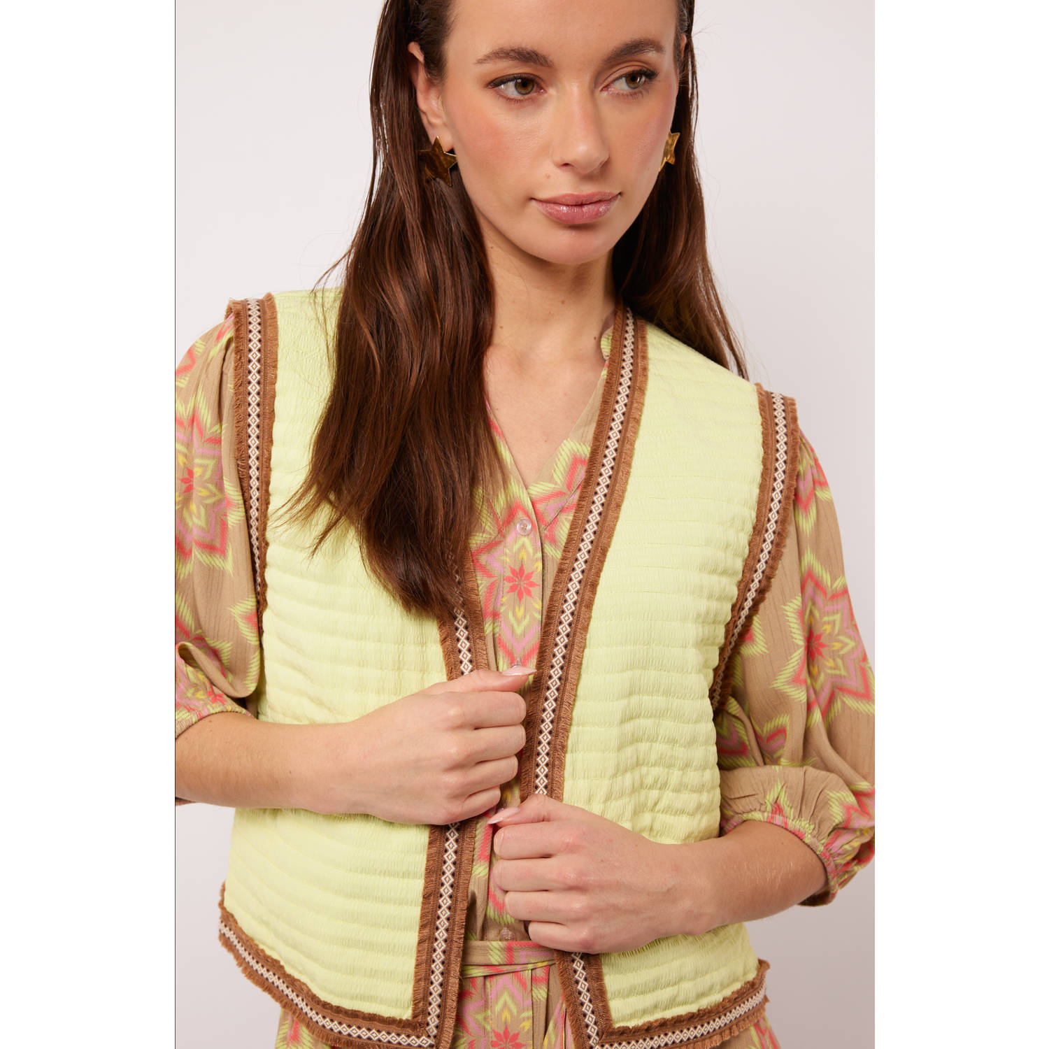 FLURESK gilet mintgroen