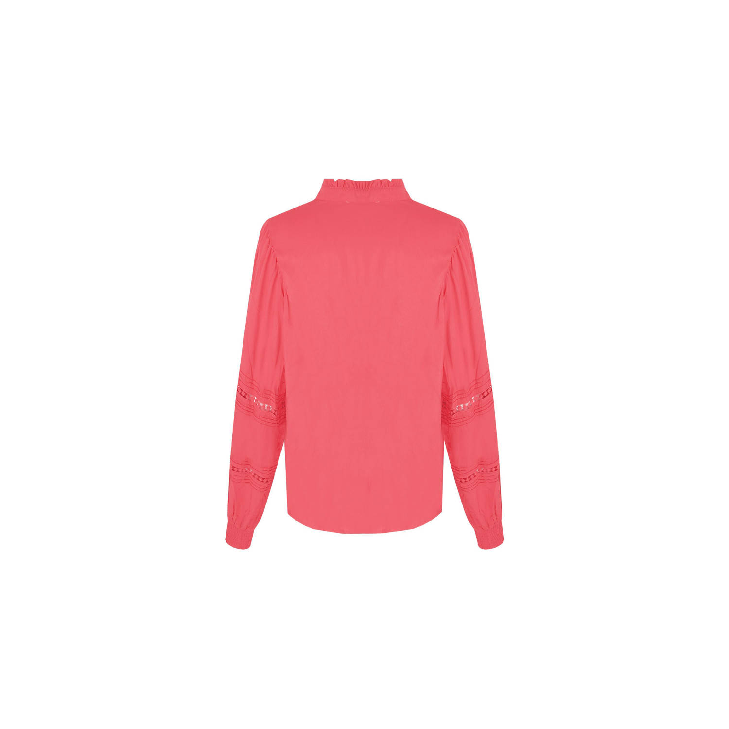 FLURESK blouse koraalrood broderie