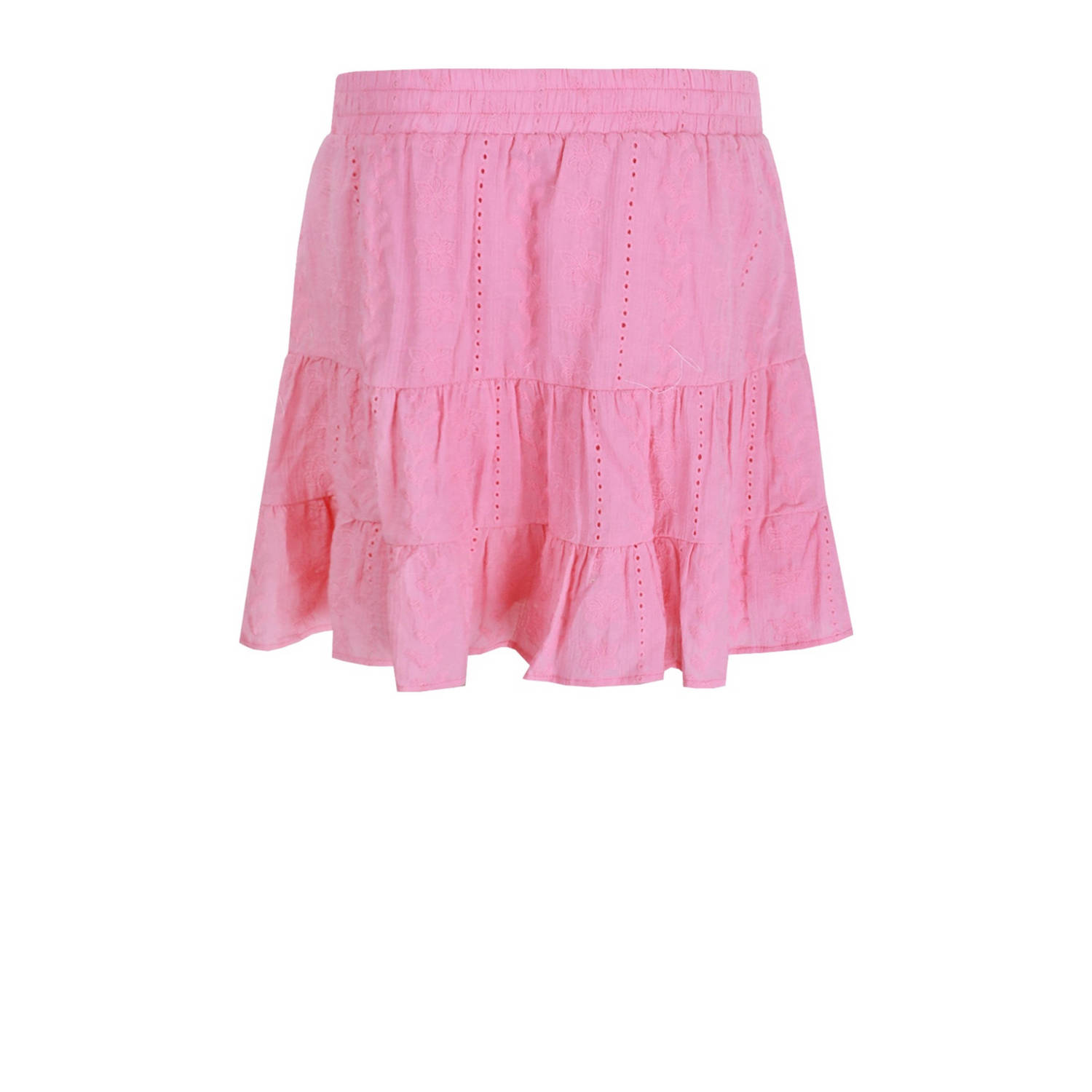 FLURESK korte rok broderie roze