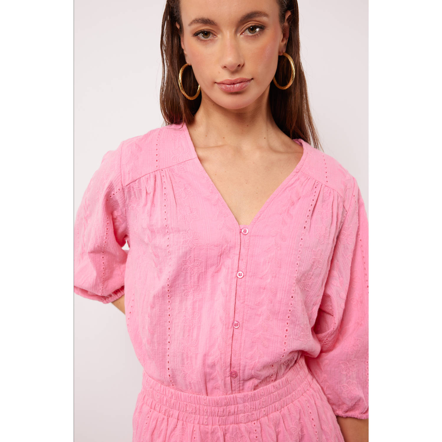 FLURESK blouse roze