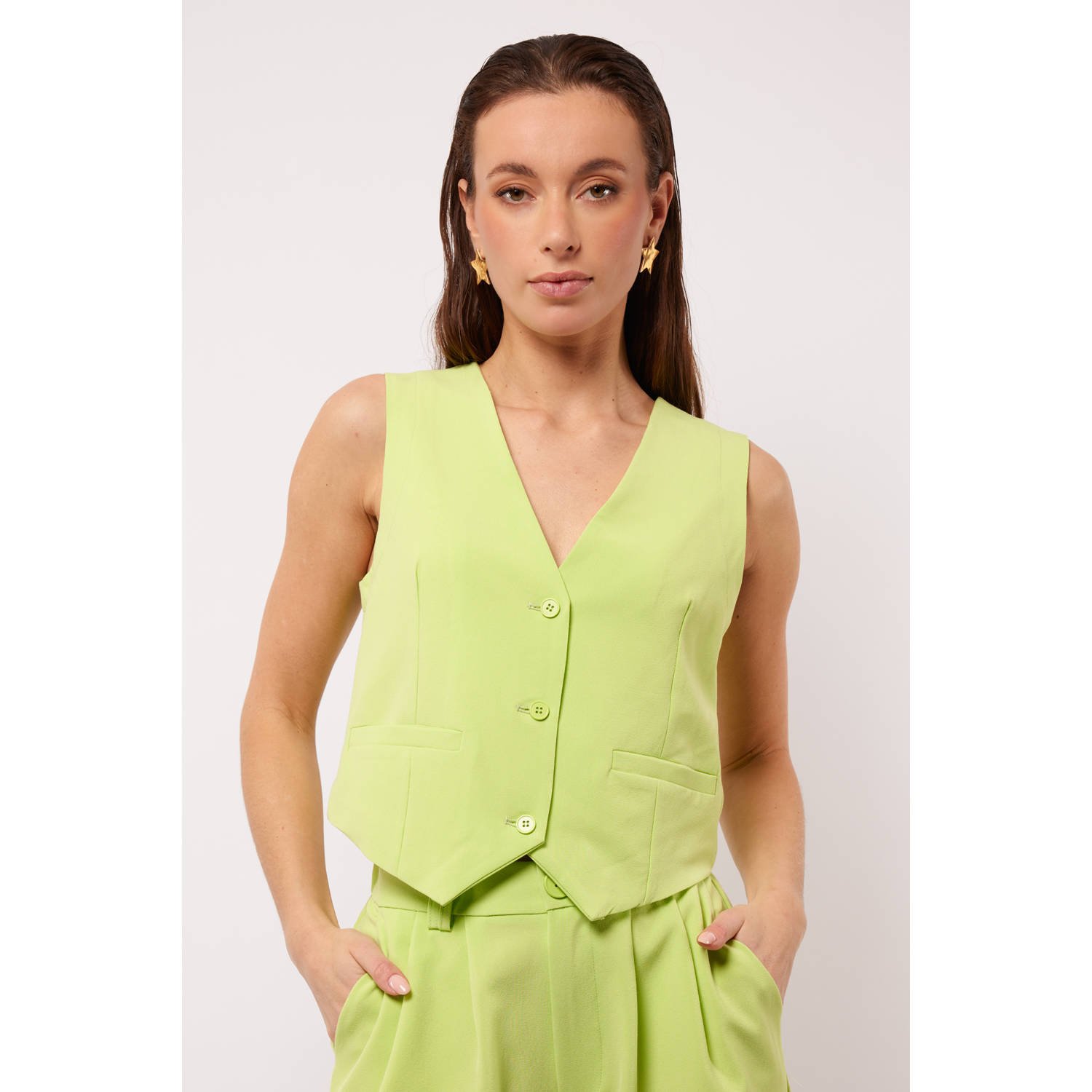 FLURESK gilet limegroen