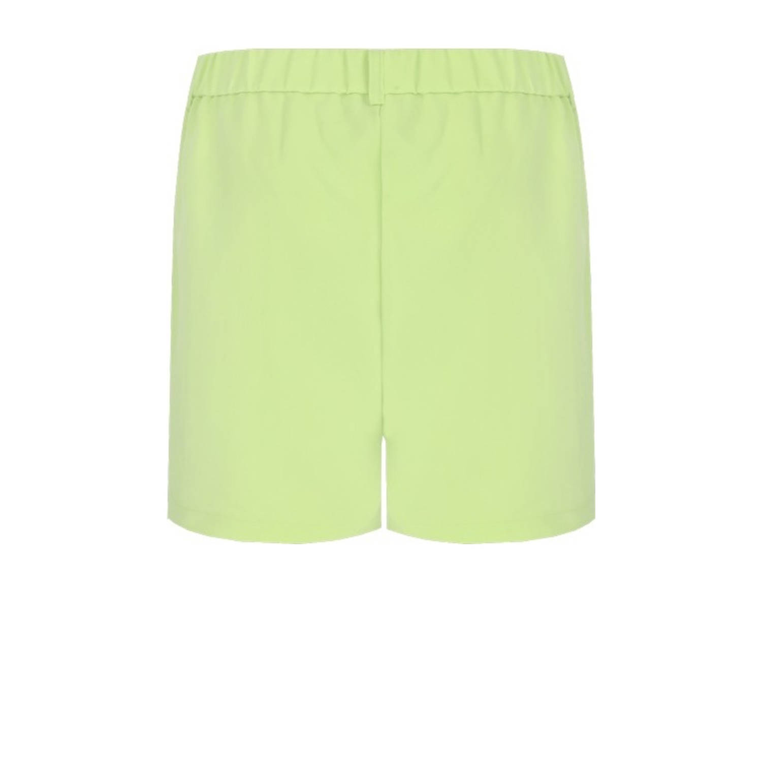 FLURESK straight regular waist chino short limegroen