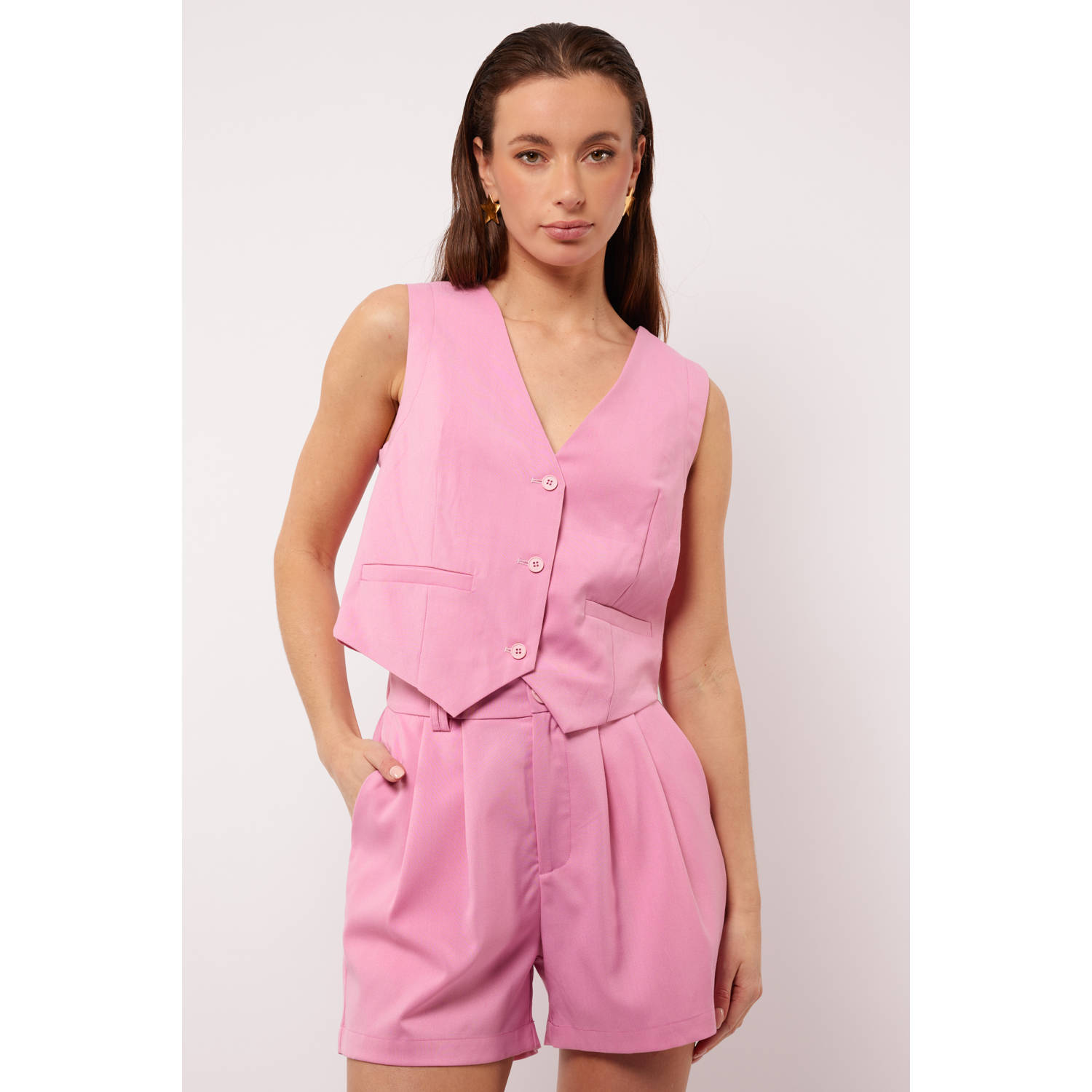 FLURESK gilet roze