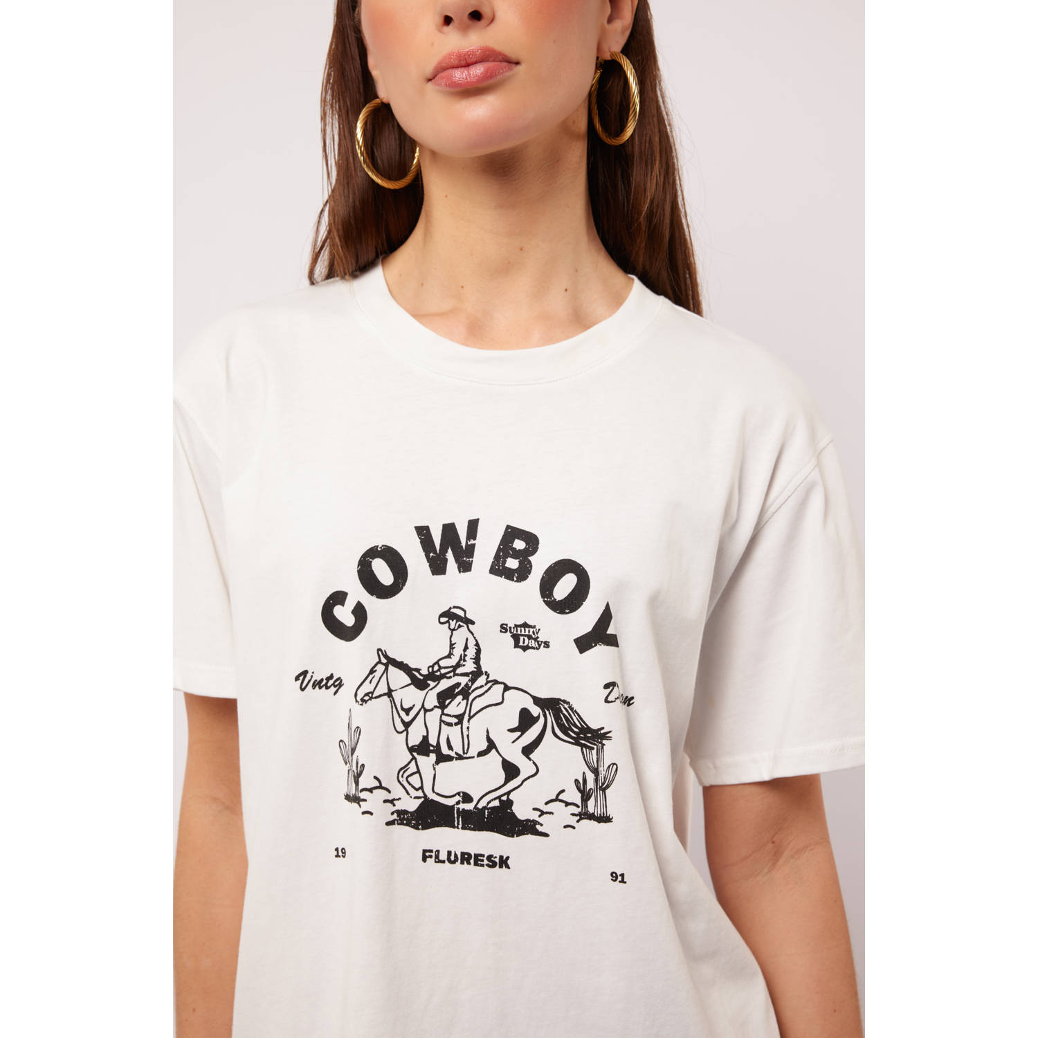 FLURESK T-shirt wit