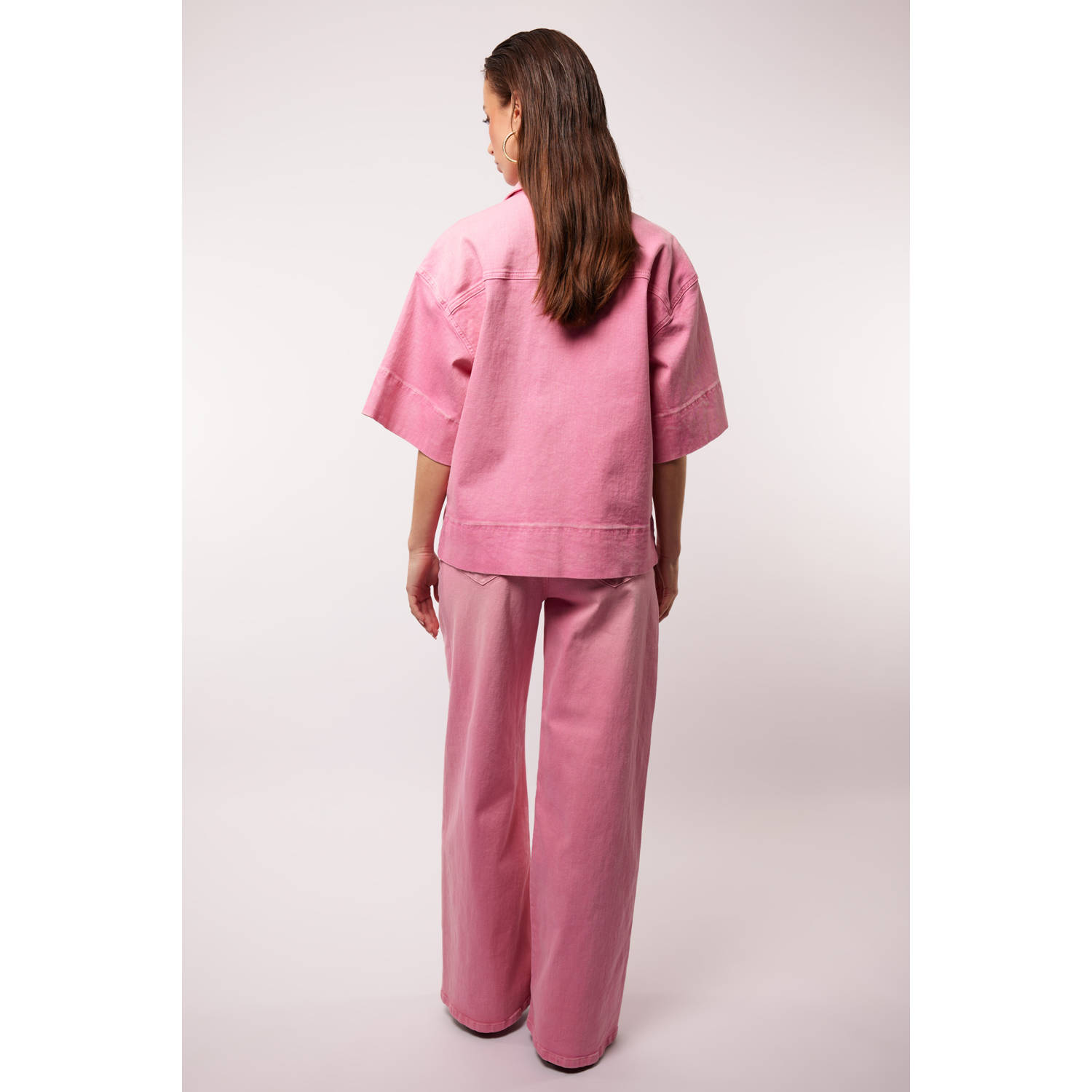 FLURESK roze wide leg jeans