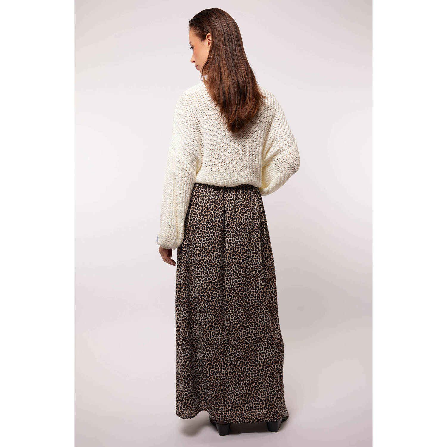 FLURESK maxi rok bruin