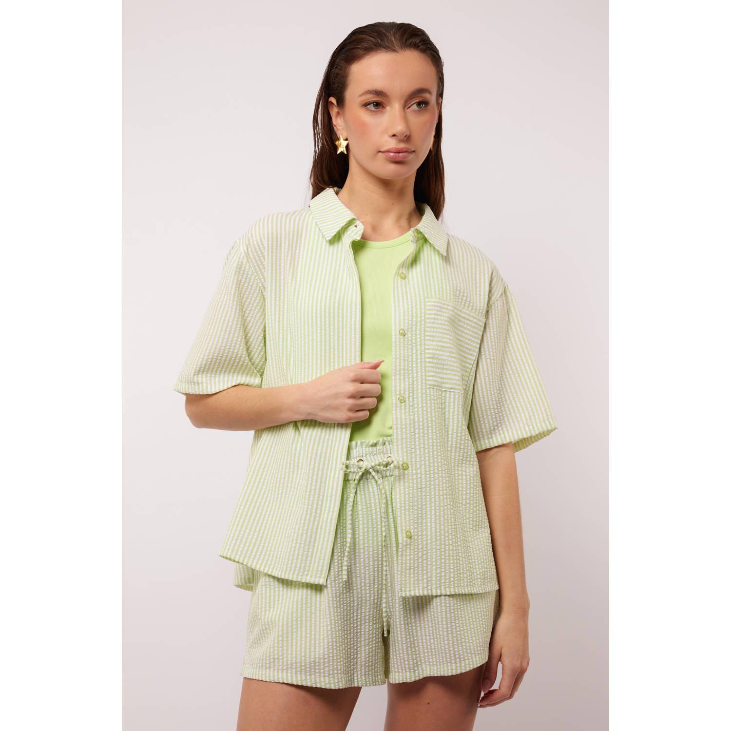 FLURESK blouse mintgroen