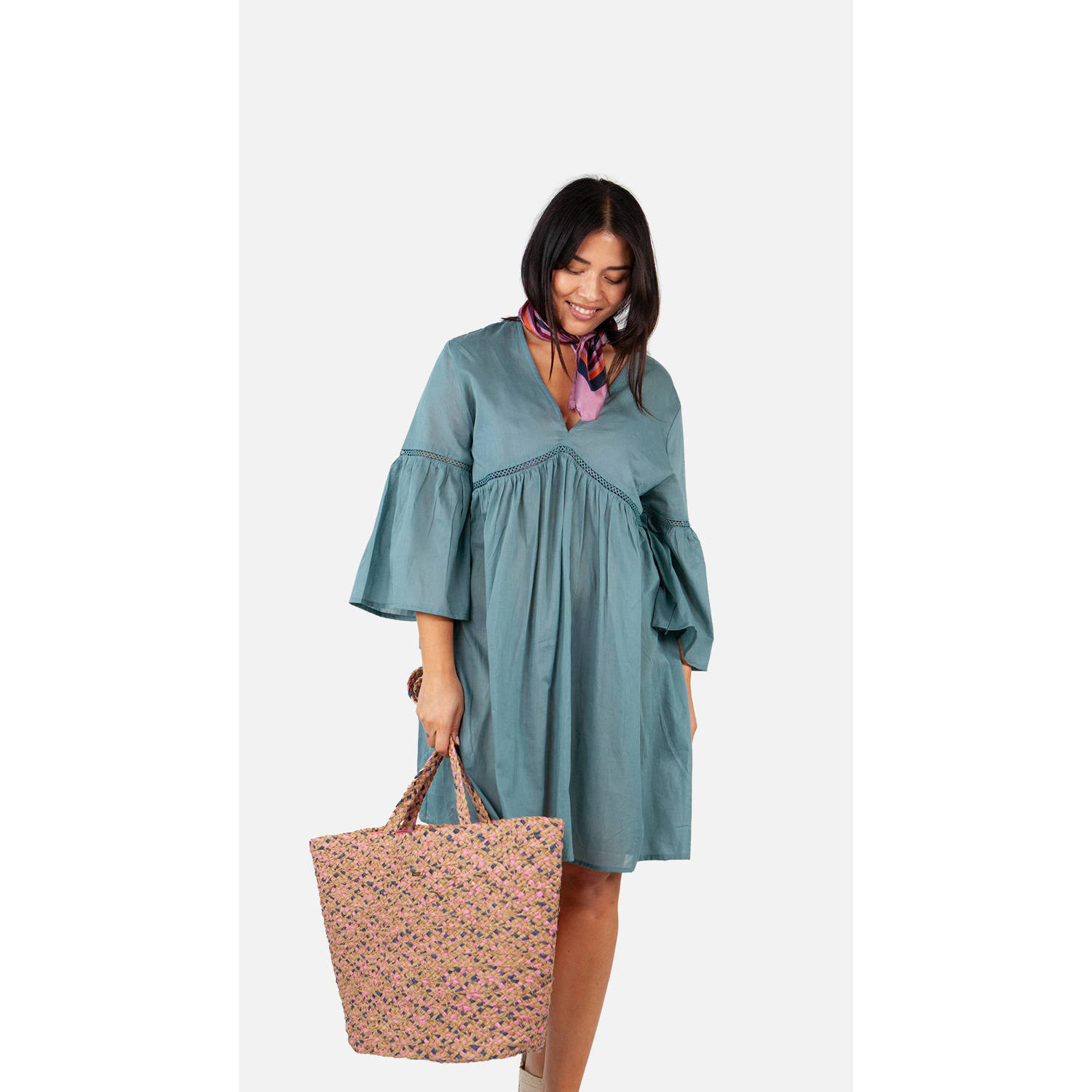 Barts shopper Mahli naturel roze