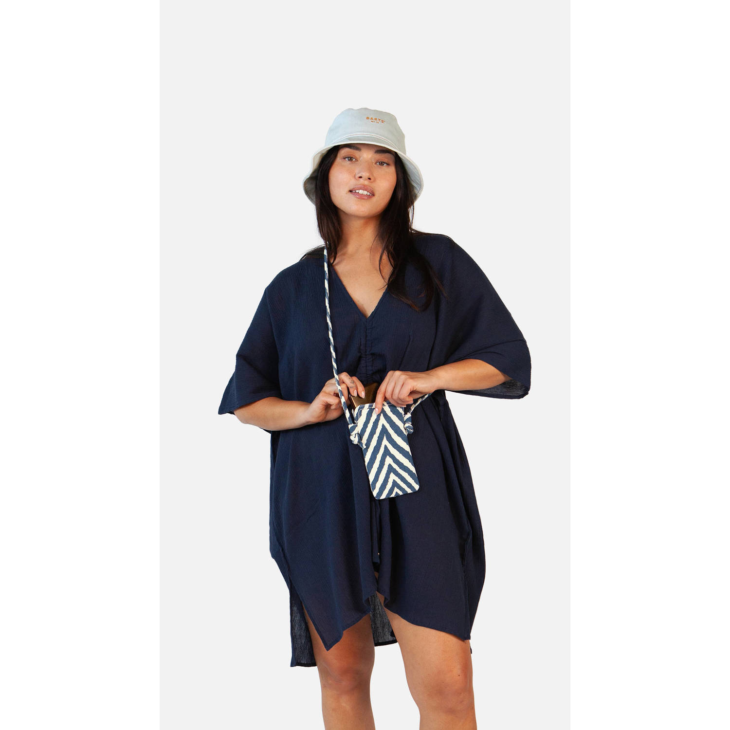 Barts telefoontasje Juno ecru blauw