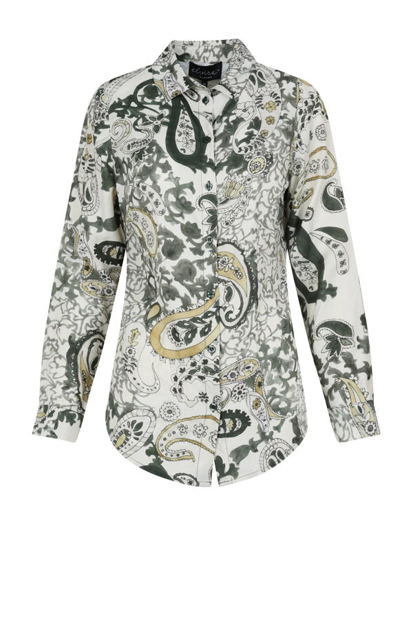 Elvara Gestreepte Cropped Damesblouse - Lichtblauw Modern Chic | Becker's Amsterdam