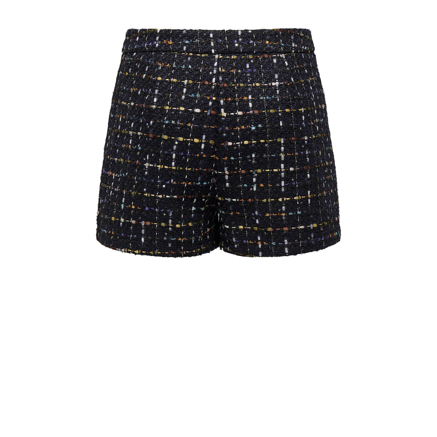 ONLY regular high waist casual short donkerblauw