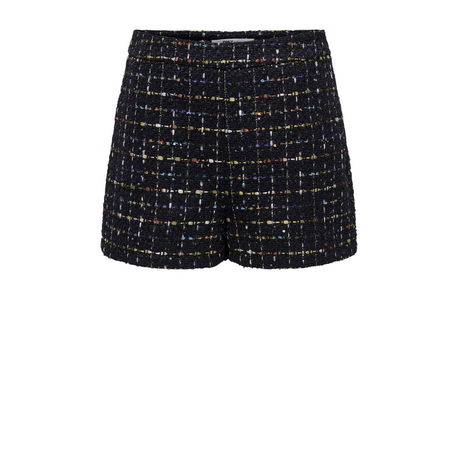 ONLY regular high waist casual short donkerblauw