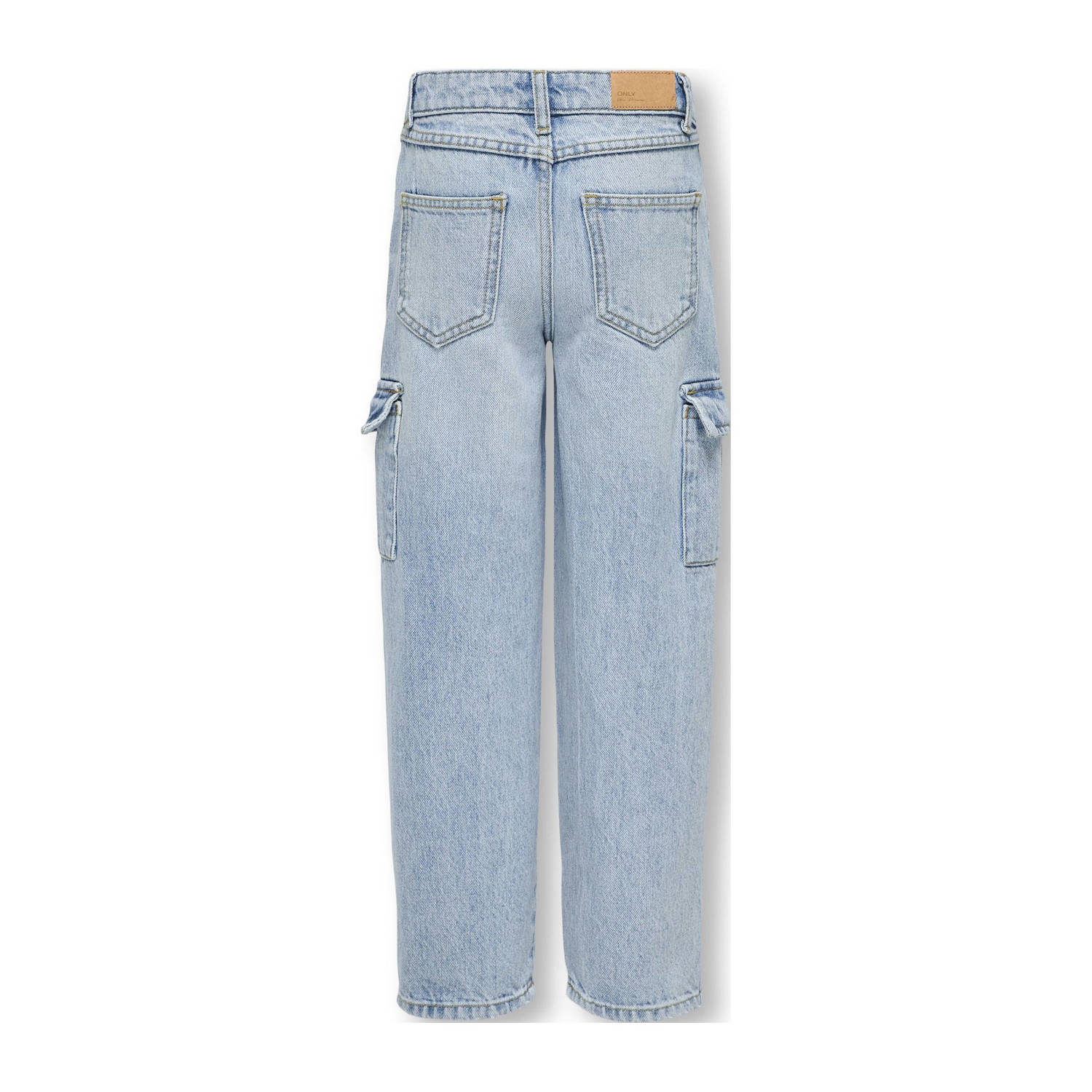 ONLY KIDS GIRL wide leg regular waist jeans light blue denim