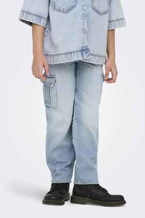 wide leg regular waist jeans light blue denim
