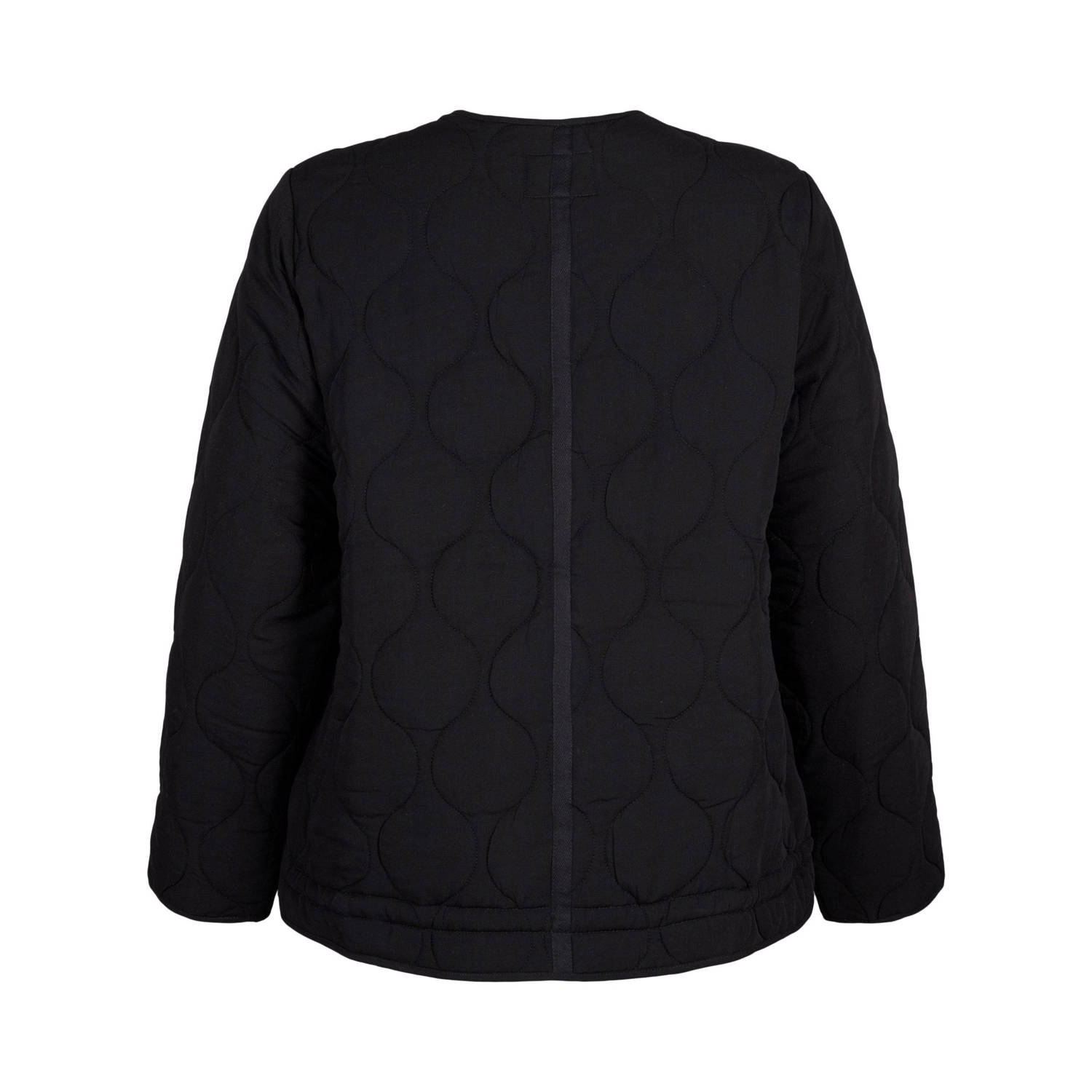 Zizzi jasje quilted zwart
