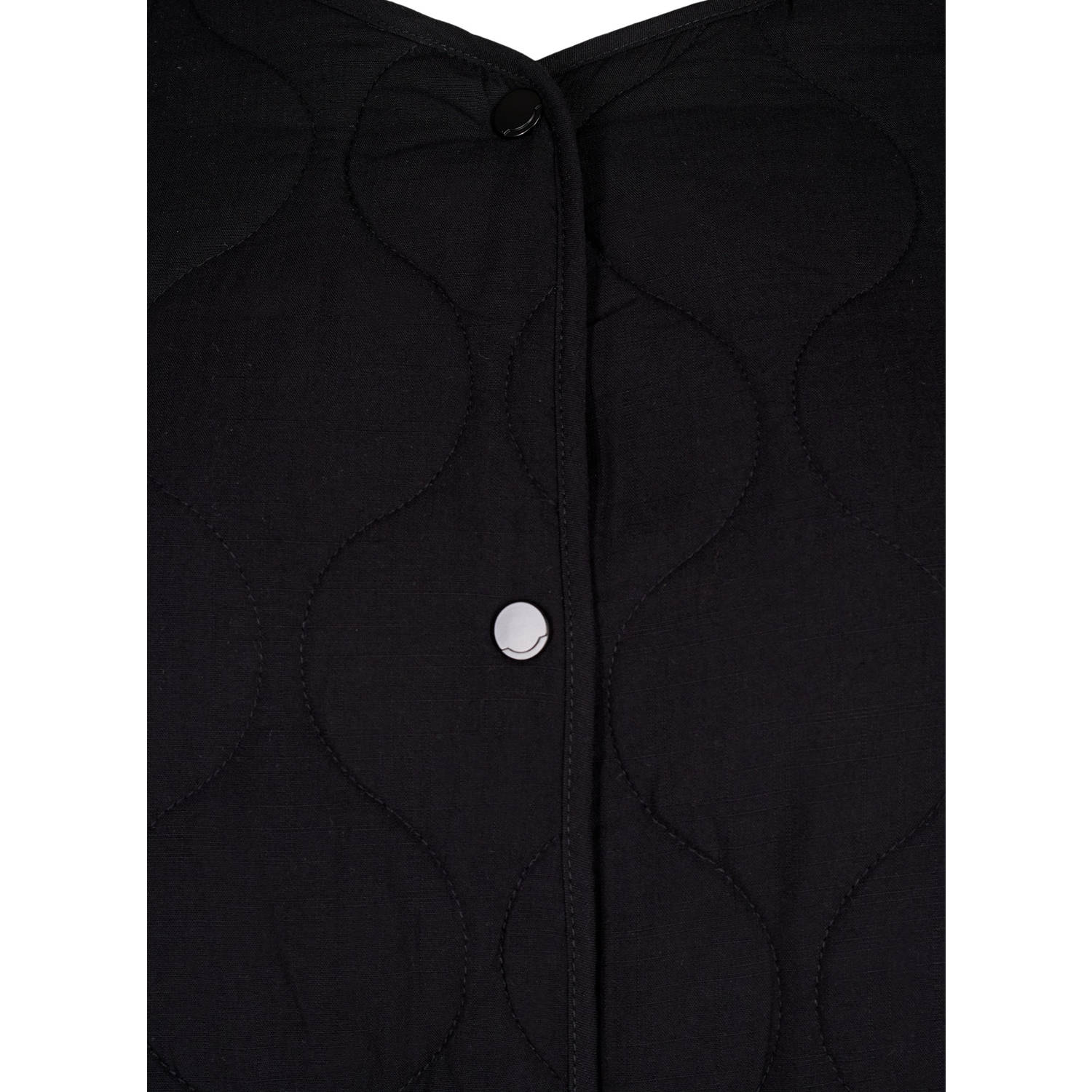 Zizzi jasje quilted zwart