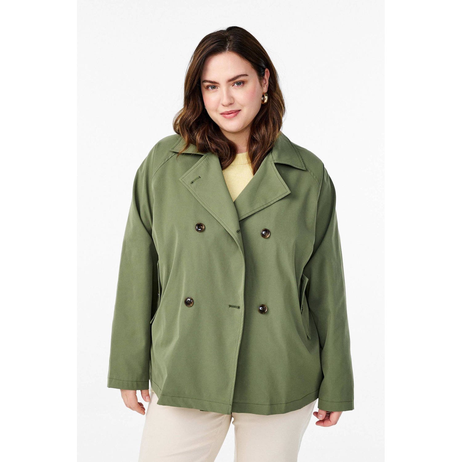 Zizzi trenchcoat groen