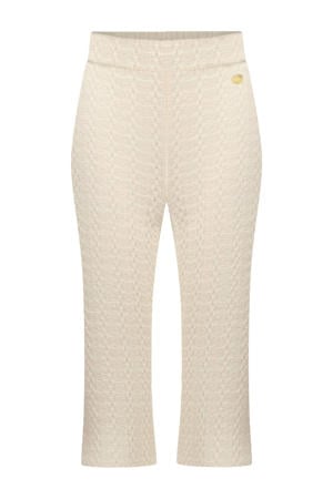 flared casual broek ecru