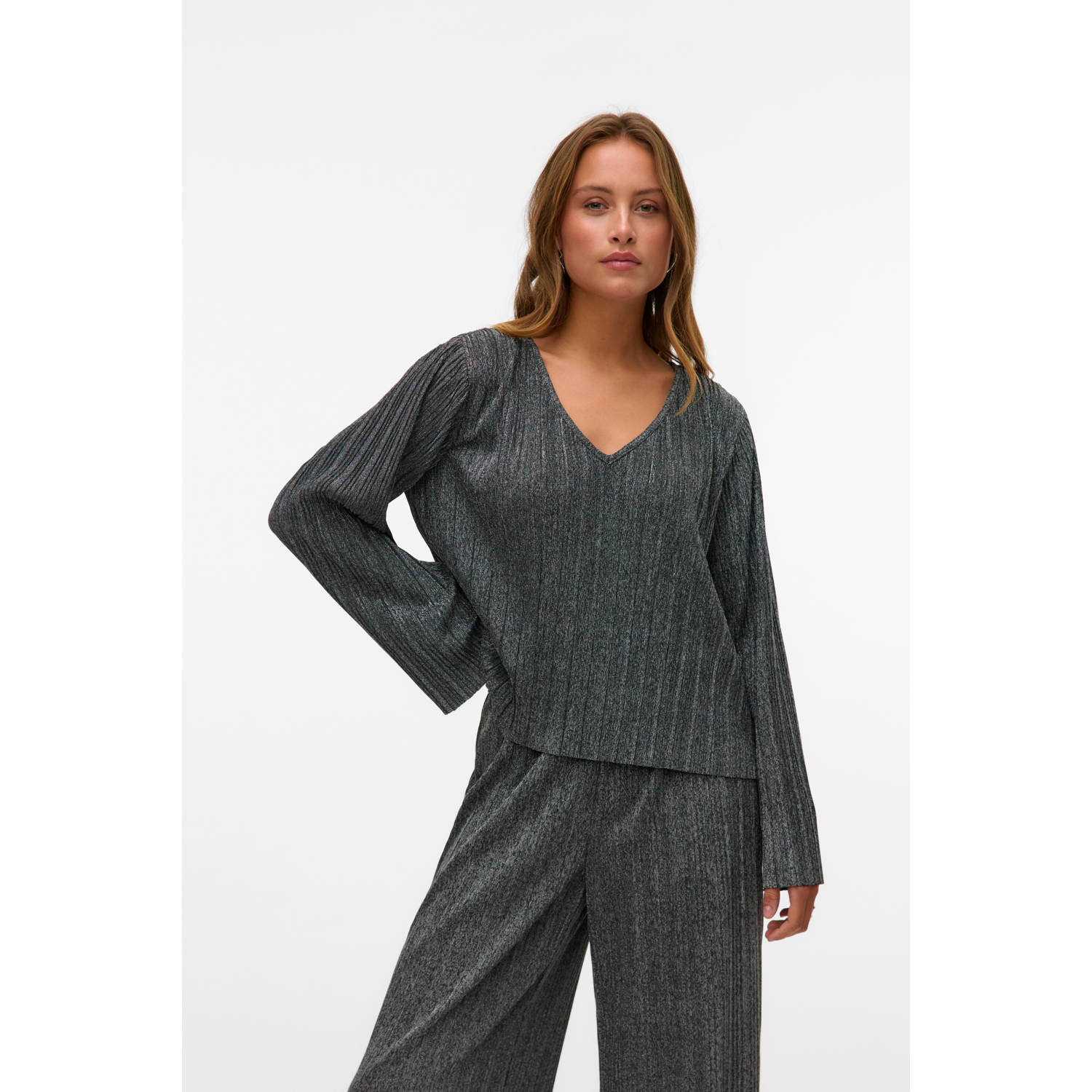 VERO MODA glitter top zwart