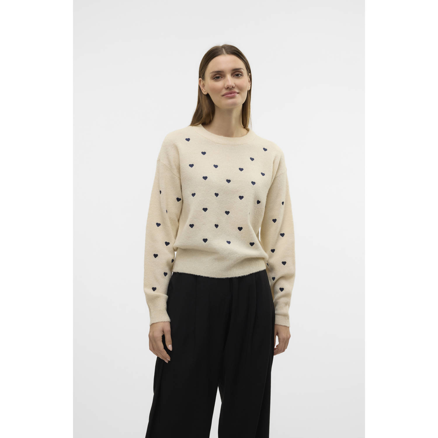 VERO MODA gebreide trui ecru