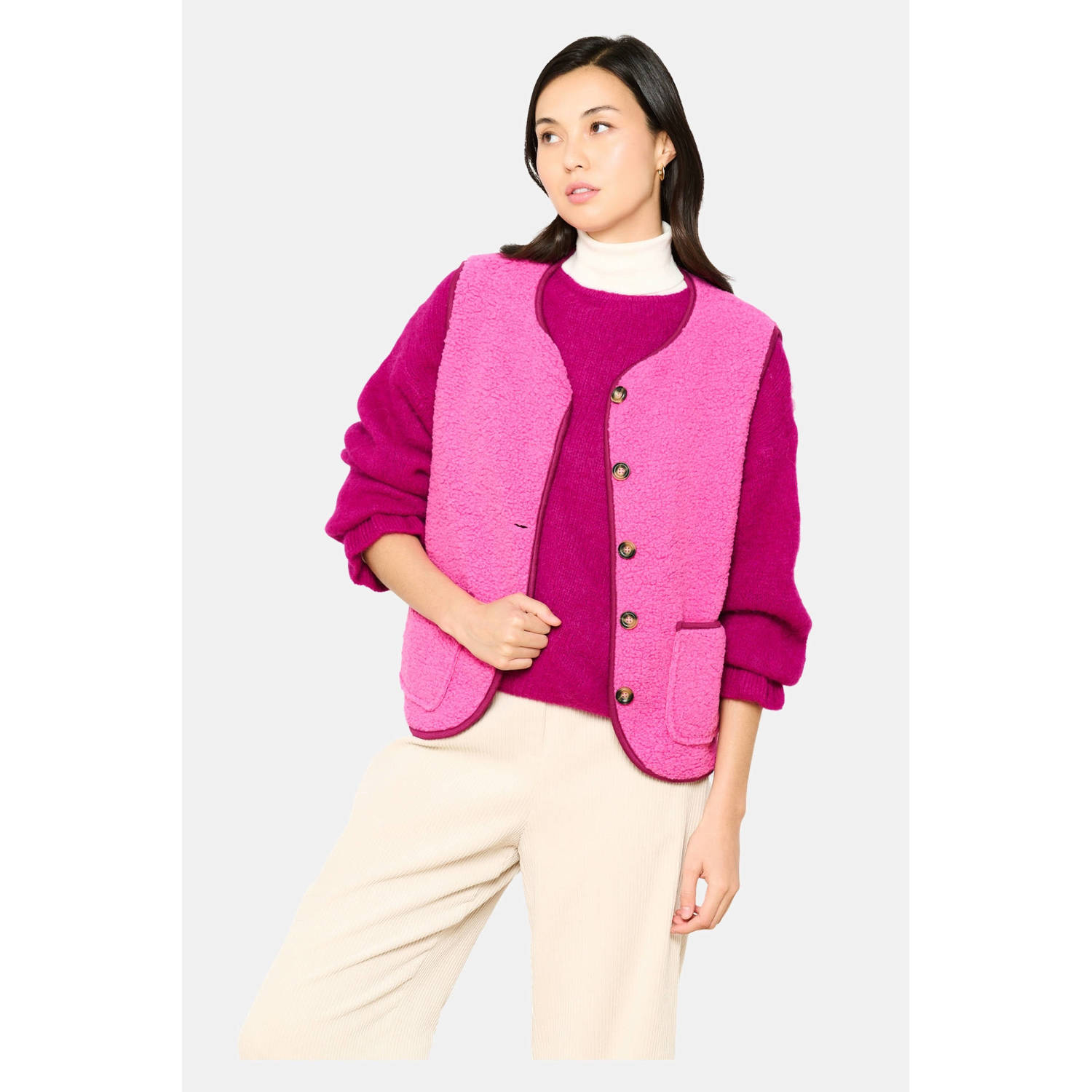 LOLALIZA gilet fuchsia