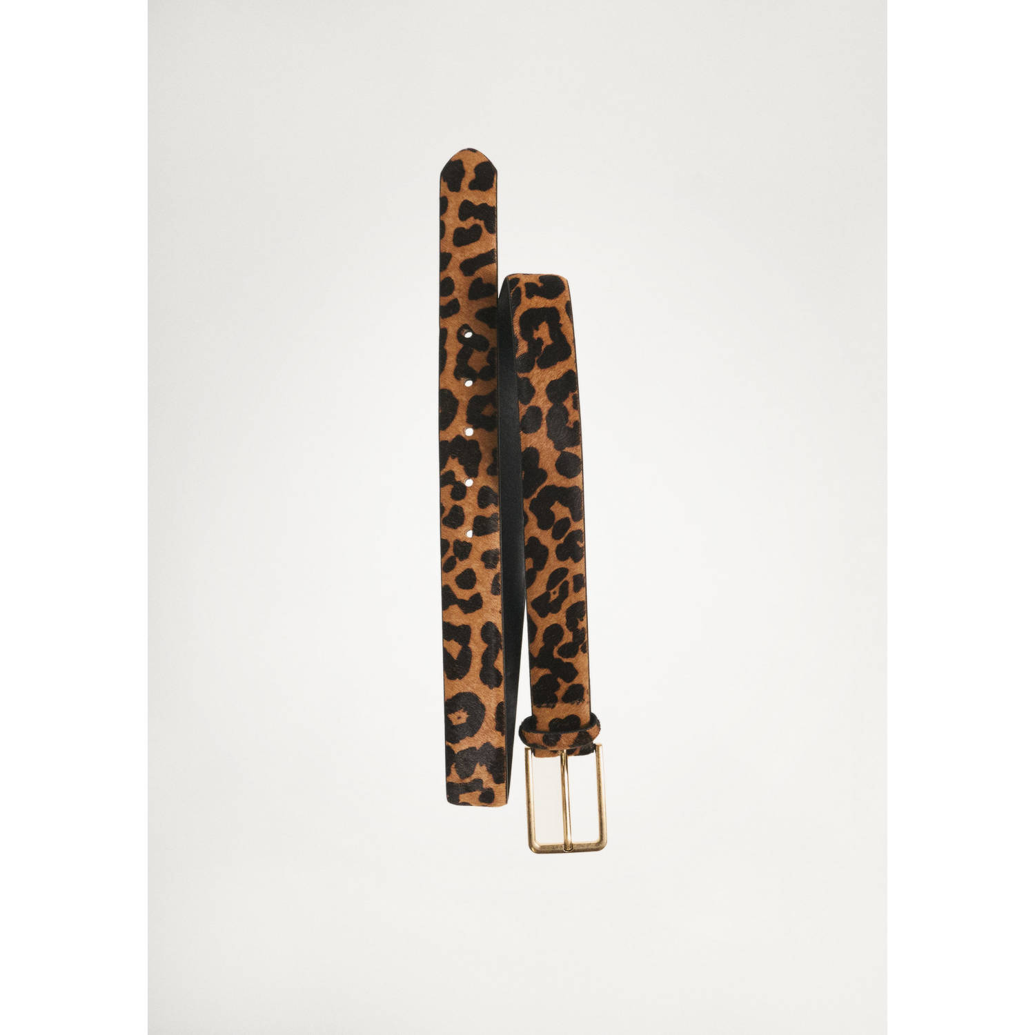 Mango riem met panterprint bruin