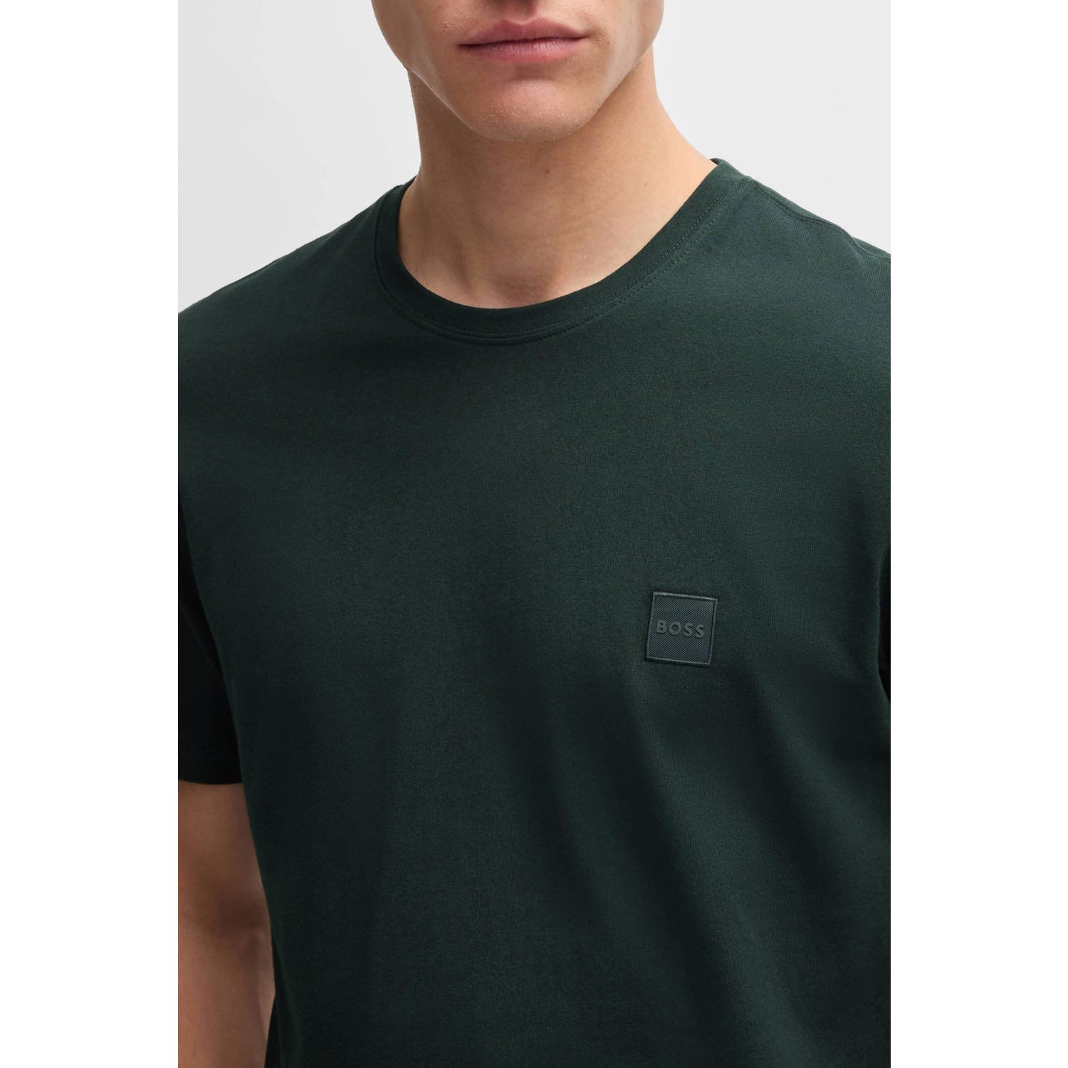 BOSS T-shirt donkergroen