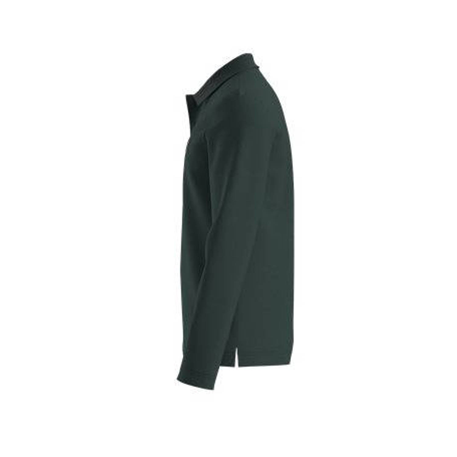 BOSS slim fit polo Passerby met logo open green