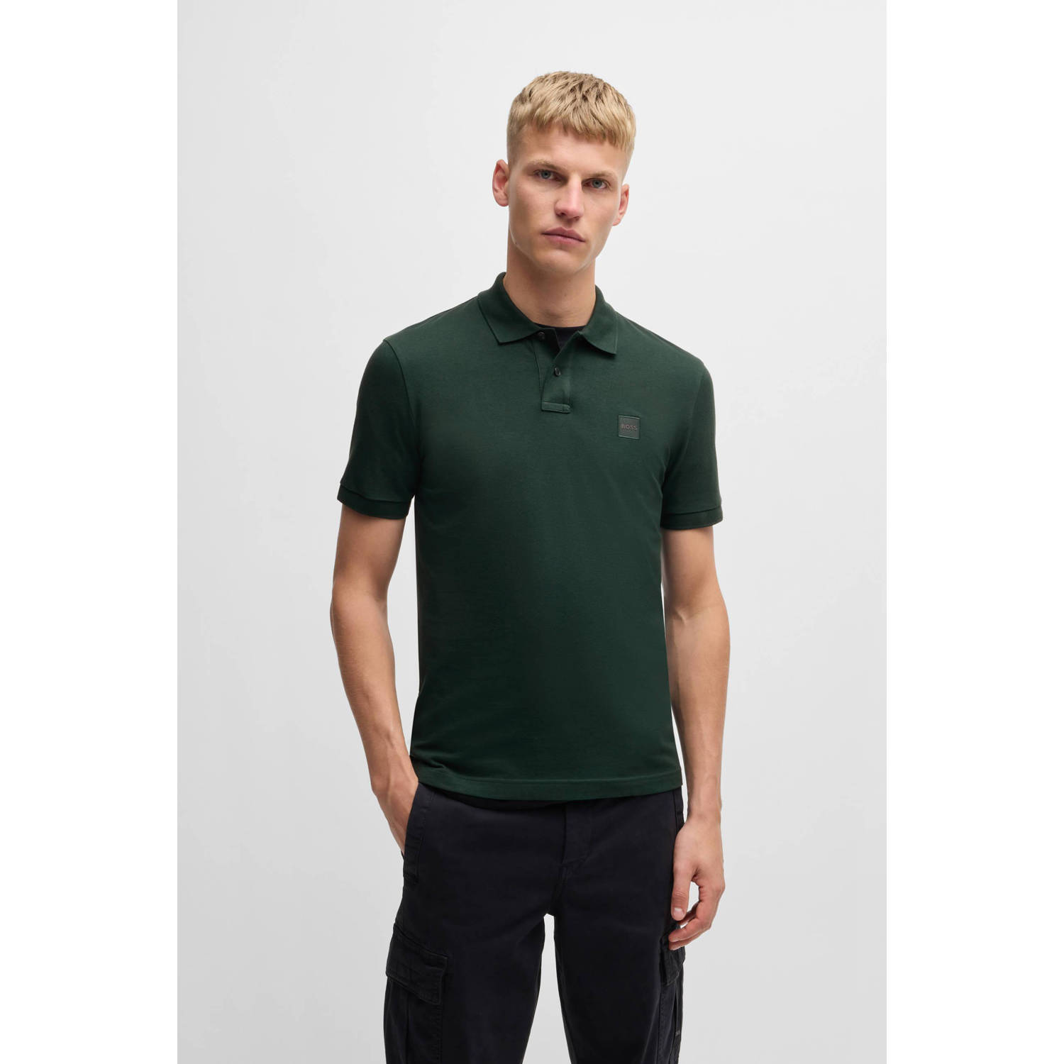 BOSS regular fit polo PASSENGER open green