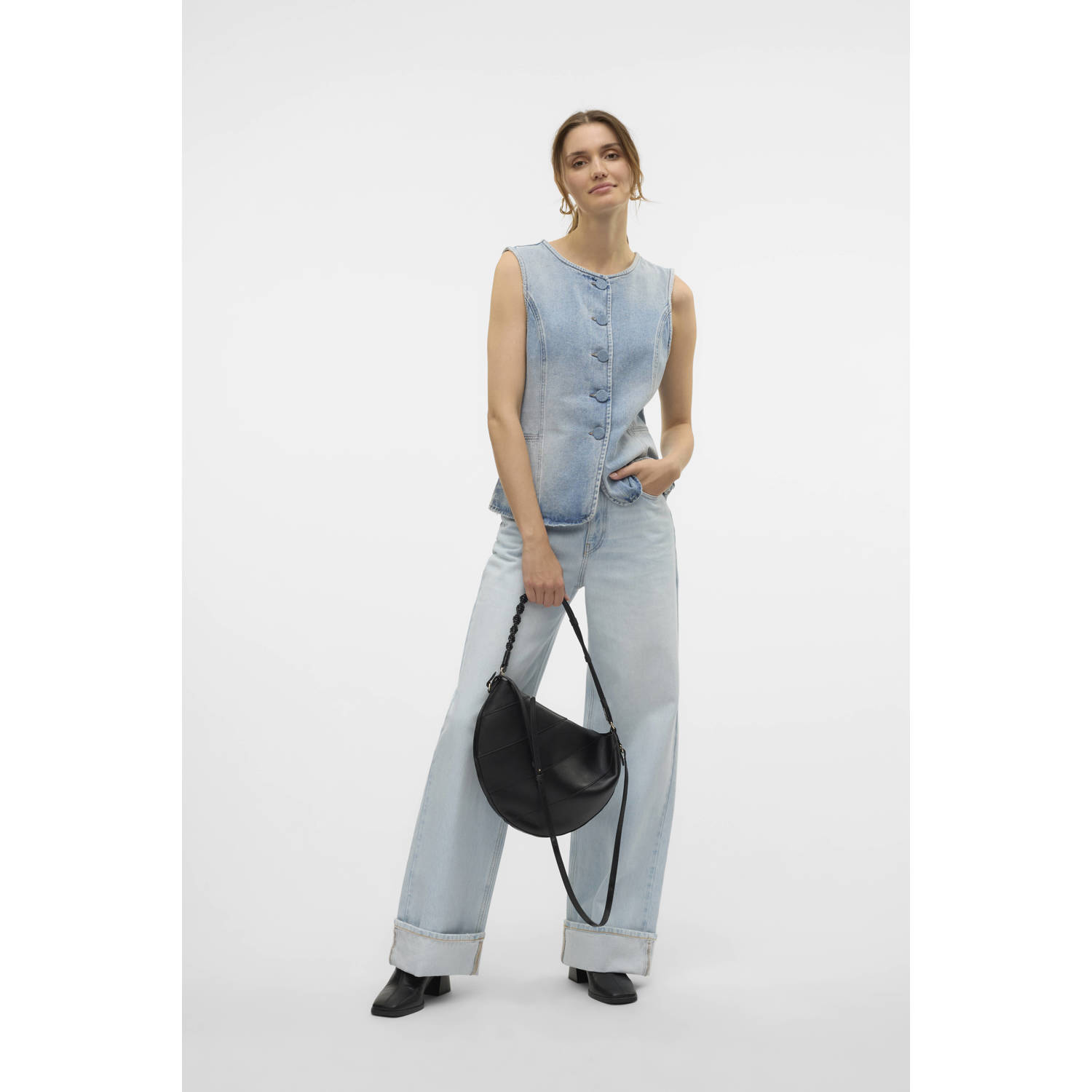 VERO MODA gilet light blue denim