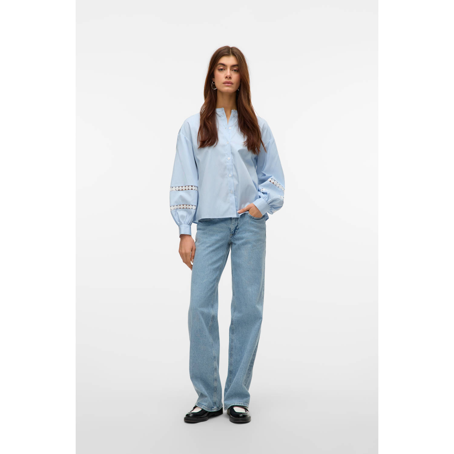 VERO MODA blouse lichtblauw