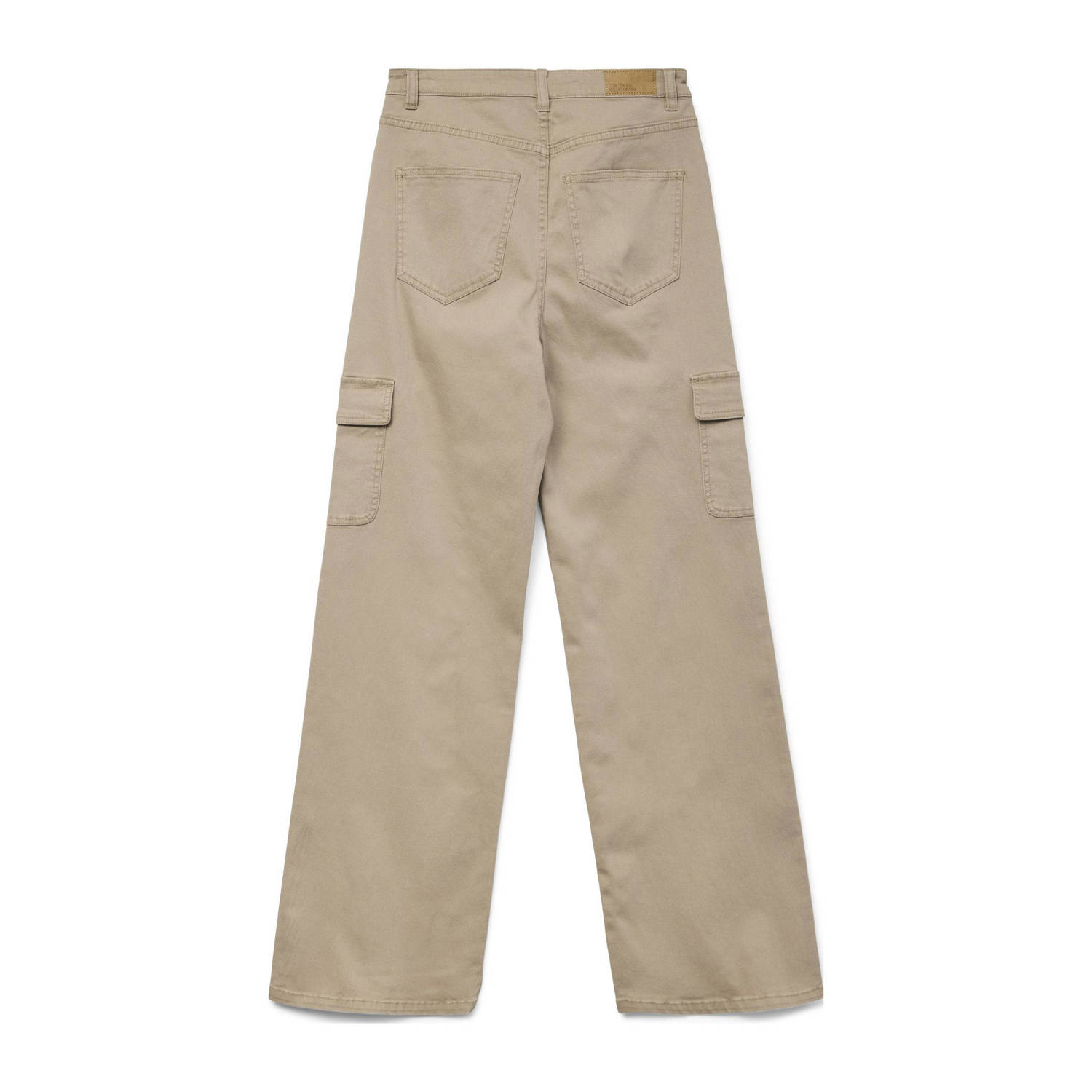 VERO MODA wide leg broek beige