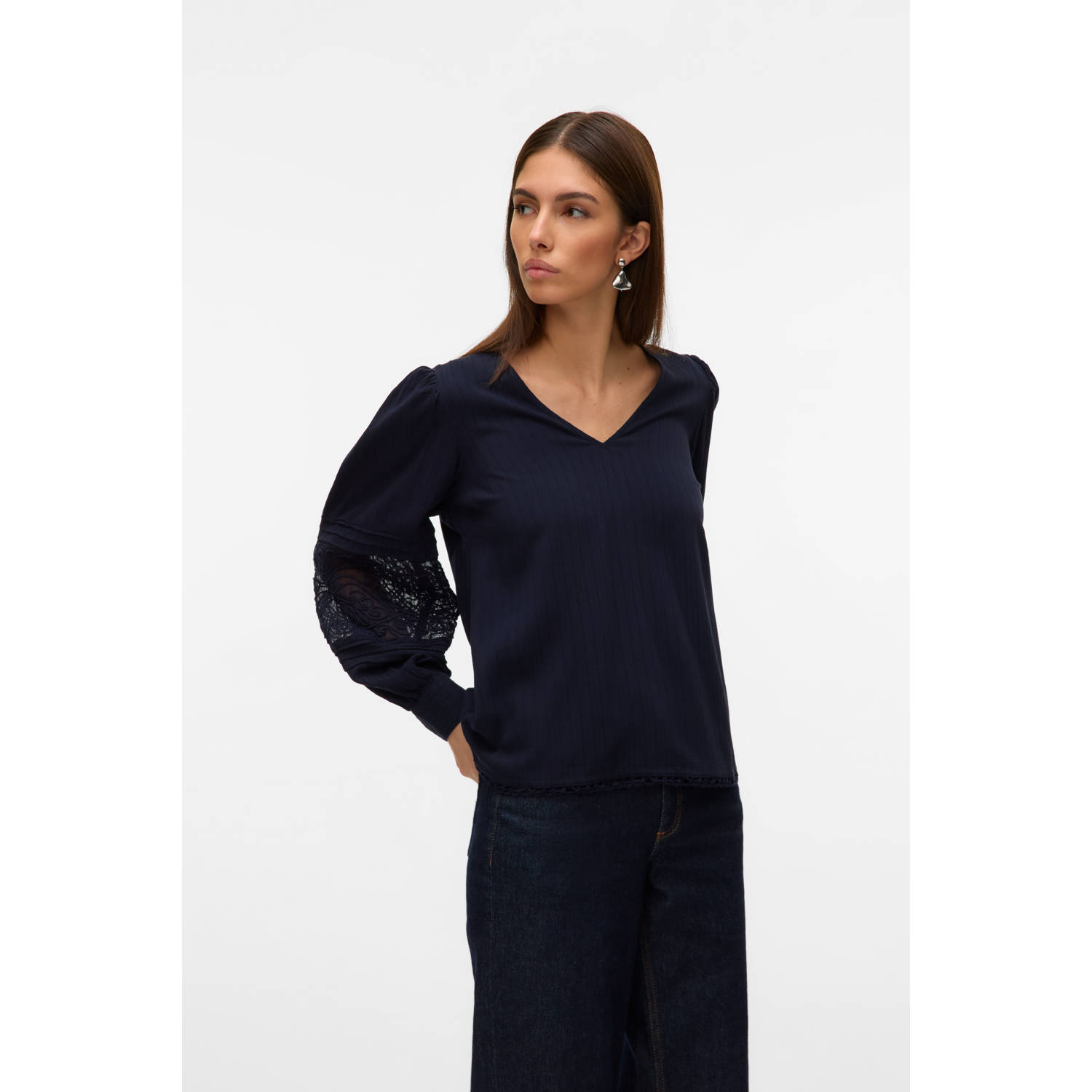 VERO MODA blousetop donkerblauw