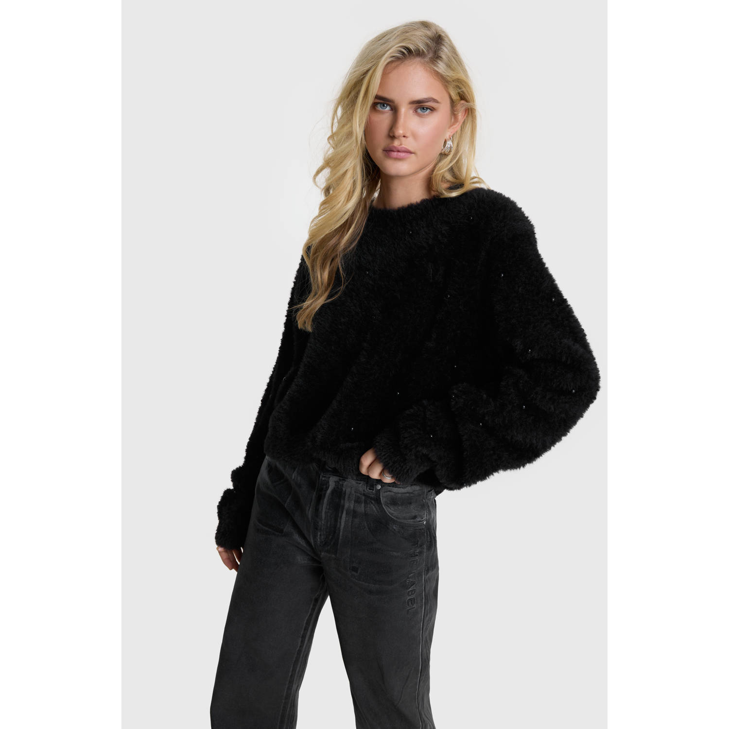 Alix The Label Gebreide Trui met Studs Black Dames