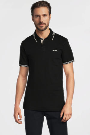 slim polo zwart