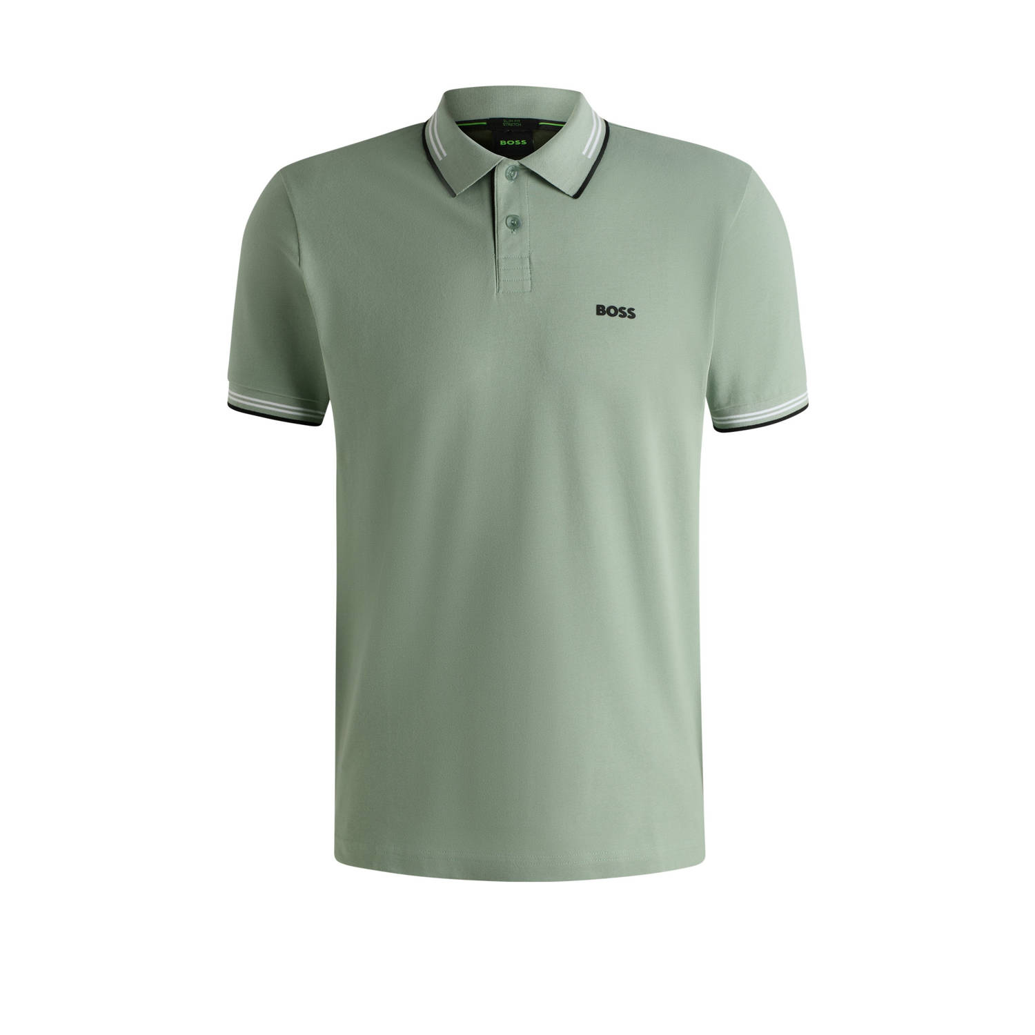 BOSS Green Poloshirt met labeldetail model 'Paul'