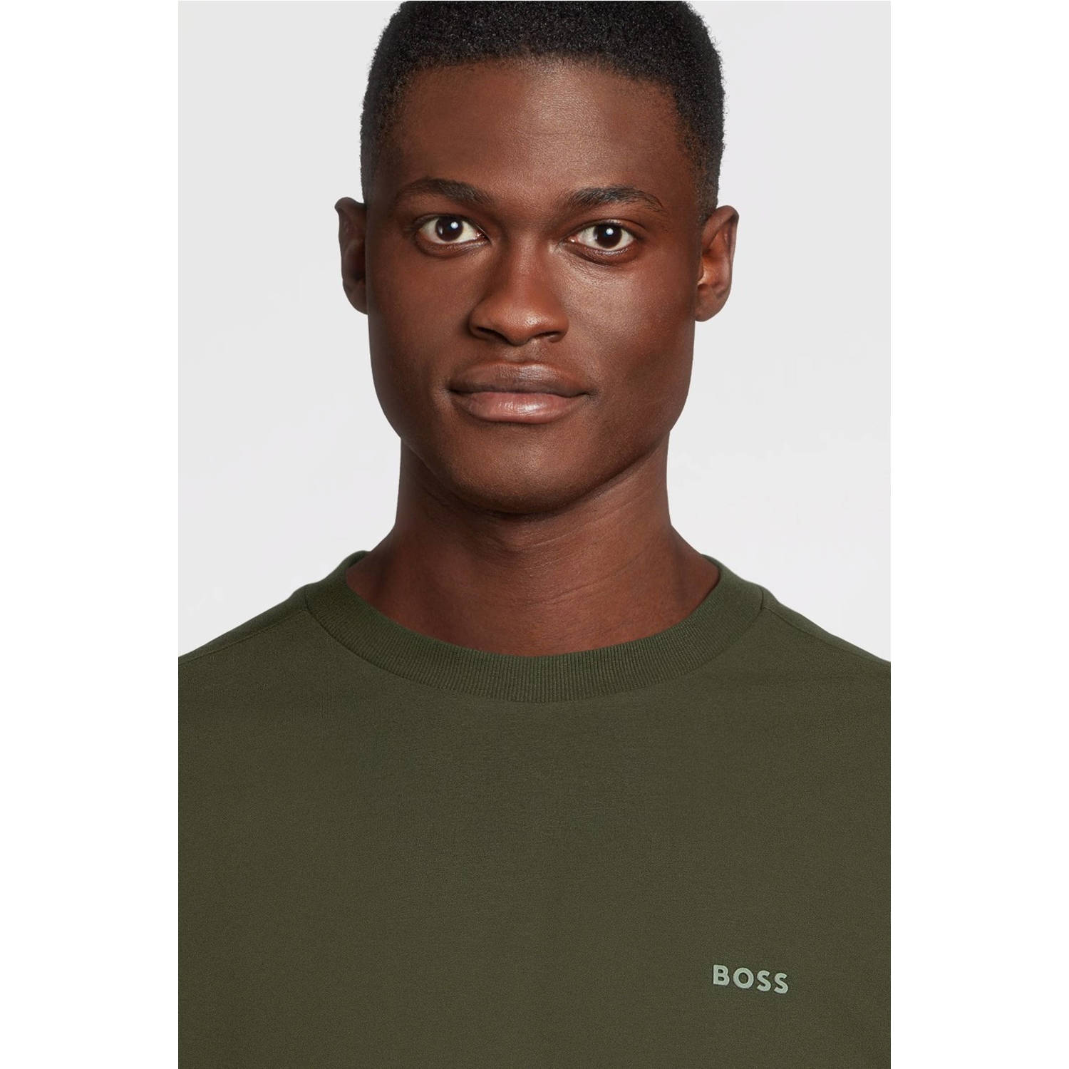 BOSS regular fit T-shirt open green