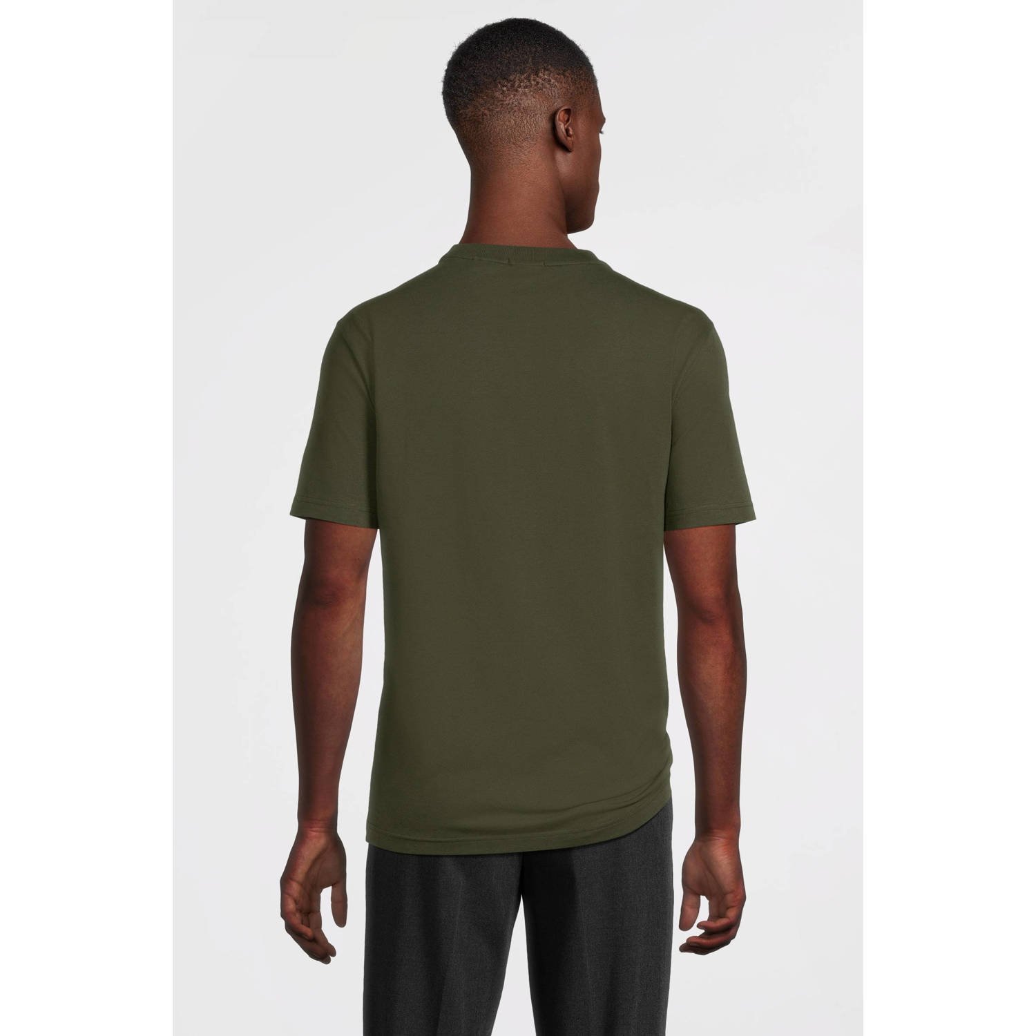 BOSS regular fit T-shirt open green