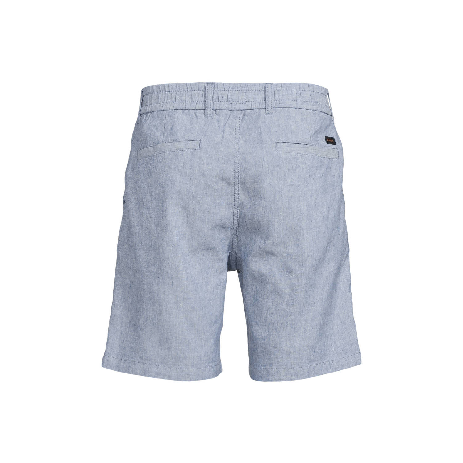 BOSS linnen tapered chino short lichtblauw