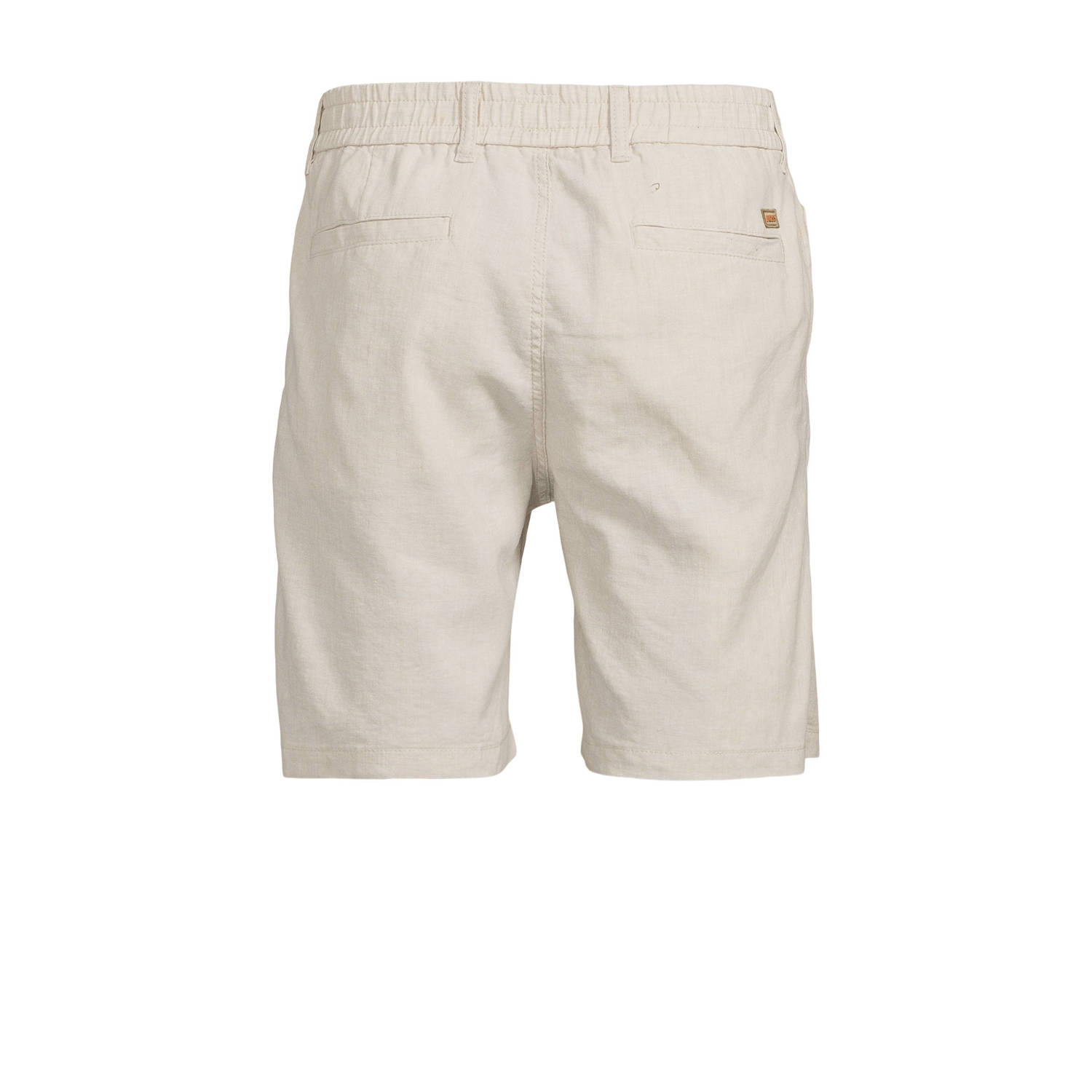 BOSS linnen tapered chino short ecru