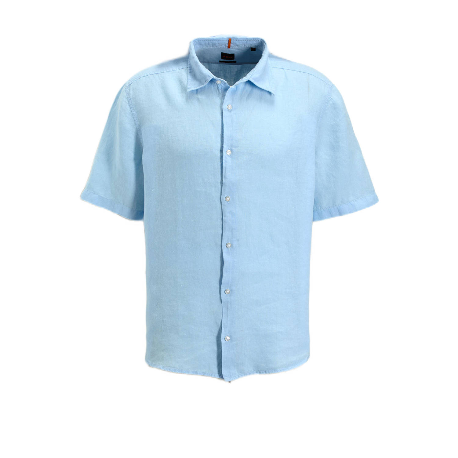 Boss Orange Regular fit linnen overhemd met 1 2-mouwen model 'Rash'