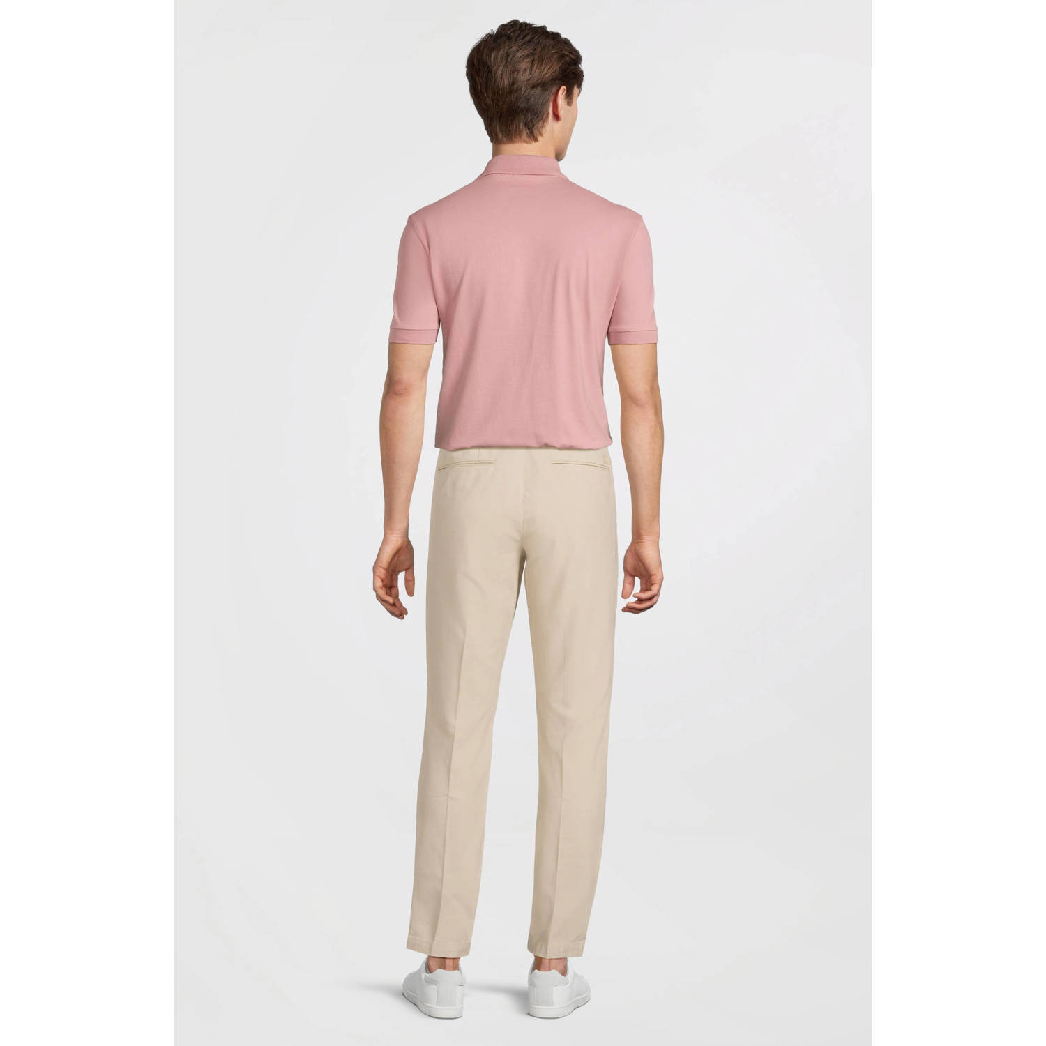 BOSS slim fit polo PASSENGER open pink