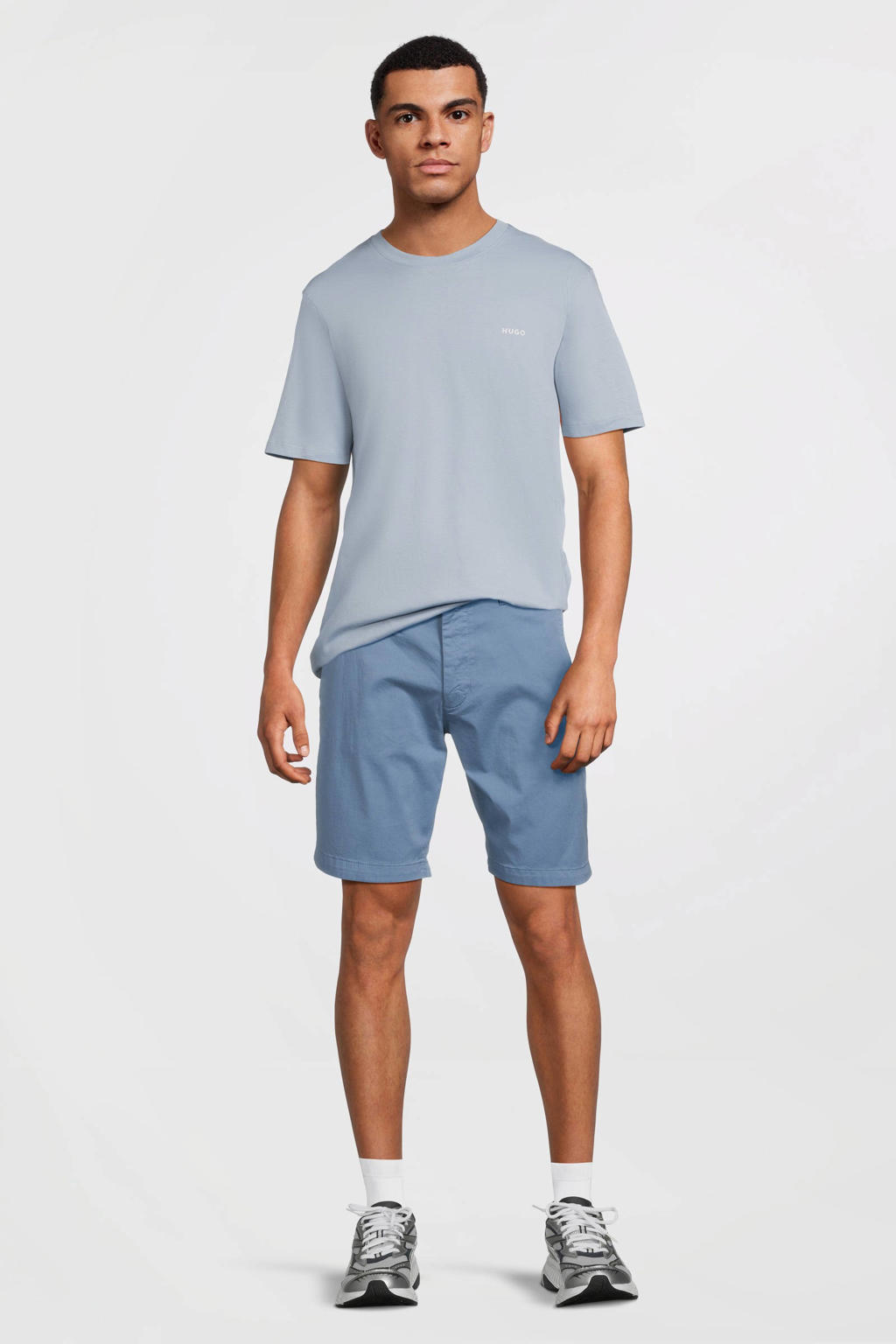 BOSS slim chino short blauw