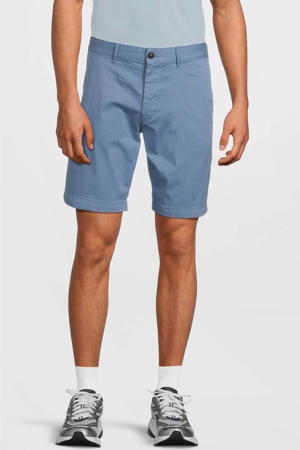 slim chino short blauw